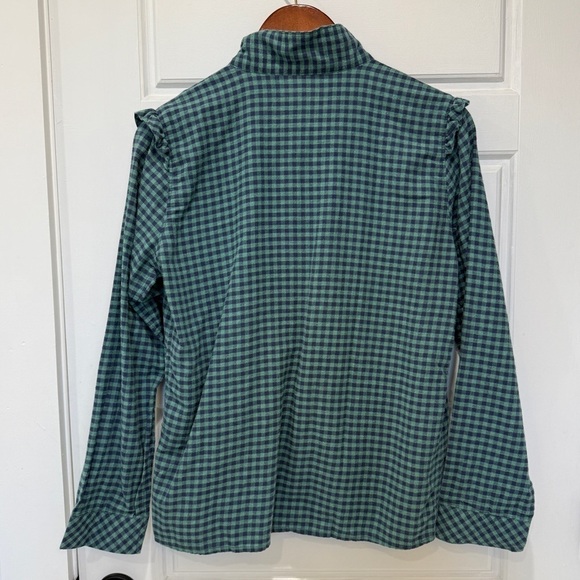 Southern Tide Ruffle Shoulder Flannel Shirt - Picture 3 of 5